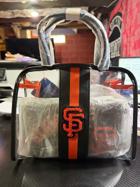 Loungefly Handbags - Loungefly MLB San Francisco Giants Clear Tote Crossbody Stadium Bag with Pouch
